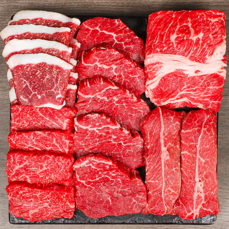 국내산 1등급 소고기 등심+채끝+부채 600g