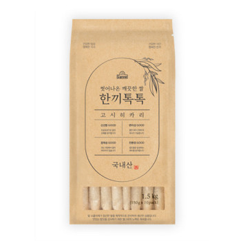 [24년 햅쌀] 씻어나온 쌀 한끼톡톡 고시히카리 1.5kg/소포장/진공포장/캠핑1인용