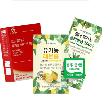 [코오롱제약] 유기농 올리브유 엑스트라버진 / 유기농 레몬즙 / 유기농 애사비 모음전