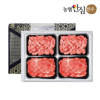 (농할) [농협안심한우] 1등급 한우세트 6호 1.2kg(국거리300g,국거리300g,불고기300g,불고기300g)