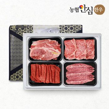 [농협안심한우] 1등급 한우세트 4호 1.2kg(등심/채끝/치마살/부채살)