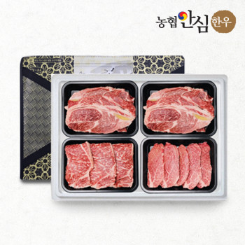 [농협안심한우] 1등급 한우세트 2호 1.2kg(등심/등심/채끝/안심)