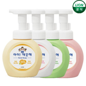 아이깨끗해 버블 핸드워시 손세정제 용기형250ml 레몬/복숭아/순/청포도 2개/5개
