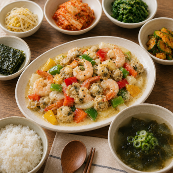 순수한반찬] 크림새우 버터가리비구이