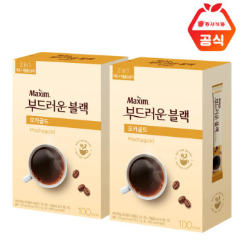 [맥심] 부드러운 블랙 모카골드 100T+100T 총200T