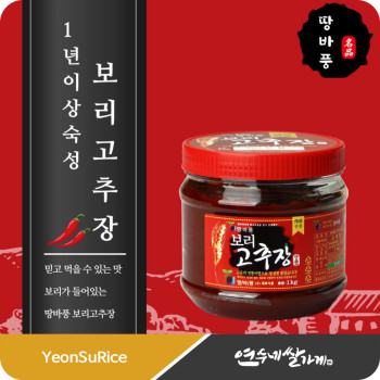 땅바풍 보리 고추장 1kg  (1년이상 숙성)