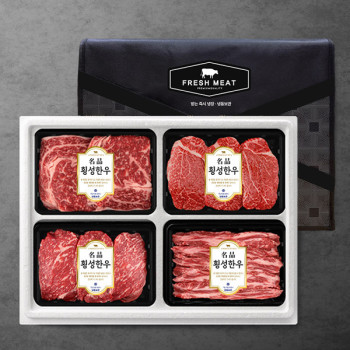 [횡성한우] 암소숙성 1등급 정육 총1.6kg(불고기+국거리+산적+장조림)