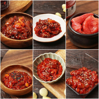 [비젼푸드] 맛있는 밥 반찬 정담 젓갈 6종 세트 모음(낙지,명란,창)