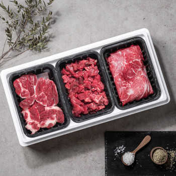 [아산한우] 1++ 무항생제 숙성한우 정육세트 2호 1.2kg(불고기/국거리/장조림)