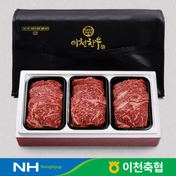 [축협] 무항생제 임금님표 이천한우 꽃등심세트 1호 1.5kg 1등급