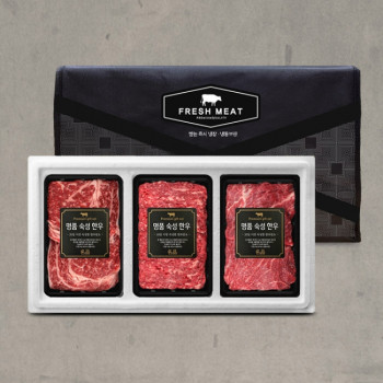 [25추석][미식관] 암소숙성 1등급 꽃등심&정육 혼합세트 [1.2kg-2.4kg]