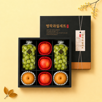 [추석 선물세트] 명작 사과 배 샤인머스켓 3종 혼합 선물세트