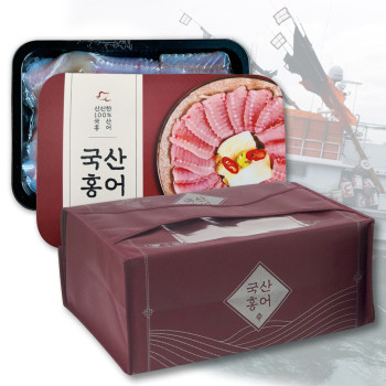 [선물세트] 국산 참홍어 선물포장 500g (2-3인분)/1kg(5-6인분)