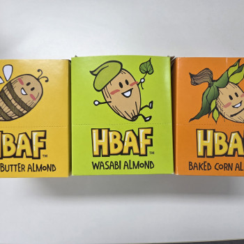 HBAF 바프 아몬드 40g 6입 3종 허니버터/와사비/군옥수수