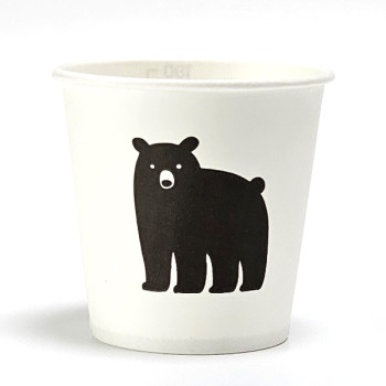 [하늘담다] 튼튼한 계량 눈금_곰 종이컵 6.5oz 184ml 1000개입 1박스