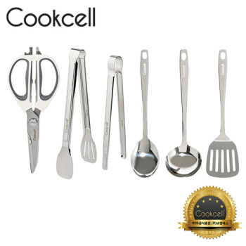 [Cookcell] 쿡셀 키친툴 6종세트 A (멀티가위,집게L,집게M,국자,뒤집개,요리스푼)