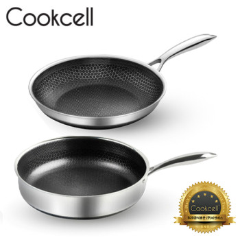 [Cookcell] 쿡셀 통3중 더블 세라믹 코팅 블랙에디션 IH 프라이팬 28cm + 소테팬 28cm 2종