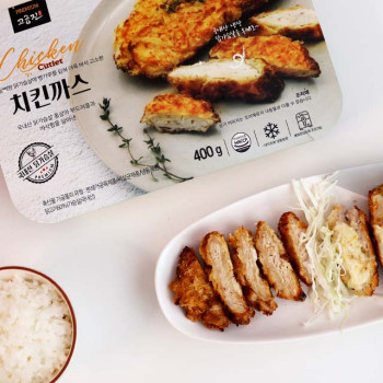 [고급진] [국내산] 통 가슴살 치킨까스(냉동) 400G_4개입