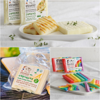 [인해]수제 찢어먹는치즈 저염 구워먹는치즈 무지개 치즈 100g