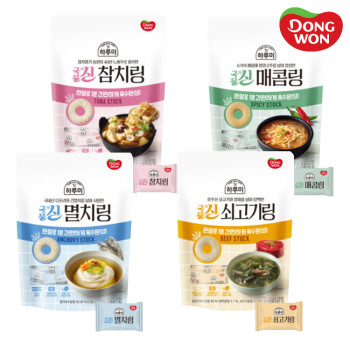 [동원] 하루미 국물의 신 80g 4봉 (참치/멸치/쇠고기/매콤_각1봉)