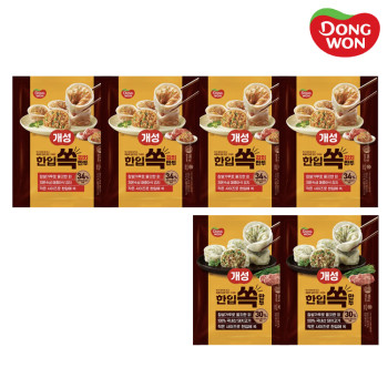 [동원] 개성 한입쏙만두 392g 2봉 + 한입김치쏙만두 392g 4봉