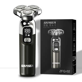 자석 칼날 헤드 6방향 IPX7 전기면도기 8W 대출력 면도기 휴대용 2-in-1 면도기