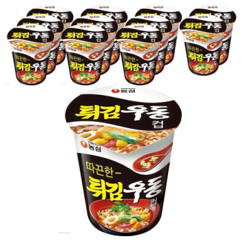튀김우동 컵면, 62g, 12개