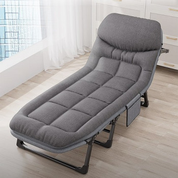 KURUA 무설치 낮잠 접이식침대 6단계 조정 대형 휴대용 야전침대 무소음 접이식 싱글침대 200cm