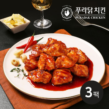 [푸라닭] 한입 쫄깃 닭가슴살 매콤악마 100g 3팩