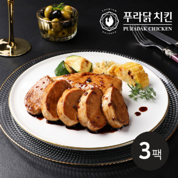 [푸라닭] 소스통 닭가슴살 블랙알리오 100g 3팩