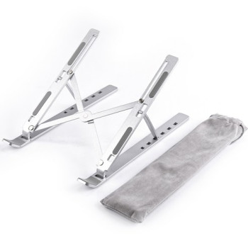 누아트 높이조절 휴대용 알루미늄 접이식 아이패드/맥북/노트북 15.6인치 호환 쿨링 거치대 + 전용 파우치 포함