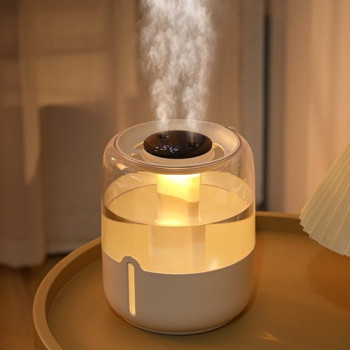 돌아라 4L 대용량 가습기 USB 듀얼분무 무드등 초음파 가습기 4L