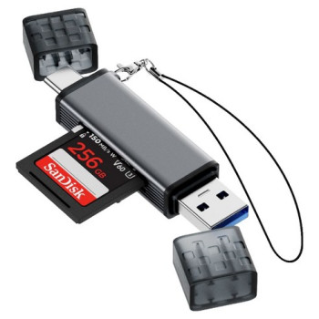 누아트 C타입 USB-A 3.0 Micro SD카드 OTG 2in1 멀티 카드리더기