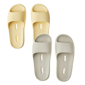 베이스알파에센셜 문에 안걸리는 발등 낮은 욕실화 2종 세트 국내생산/EVA재질 샌드베이지, 옐로우 × 약 270mm × 1개