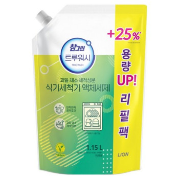 참그린 트루워시 식기세척기용 세제 리필, 1.15L, 1개