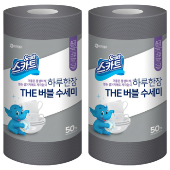 스카트 하루한장 THE 버블 수세미 50개입 × 2개