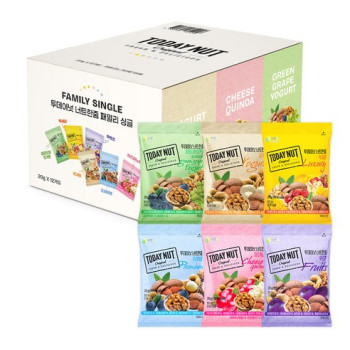 투데이넛 너트한줌 패밀리 세트, 240g, 1세트