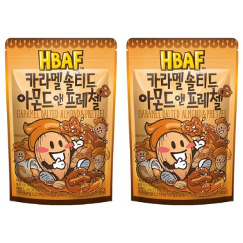바프 카라멜 솔티드 아몬드 앤 프레첼, 120g, 2개