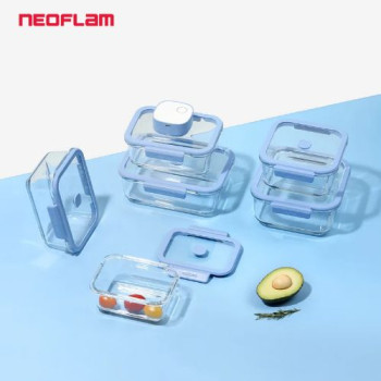 [네오플램] 베큐씰 내열유리 진공 밀폐용기 6종 + 진공펌프 세트