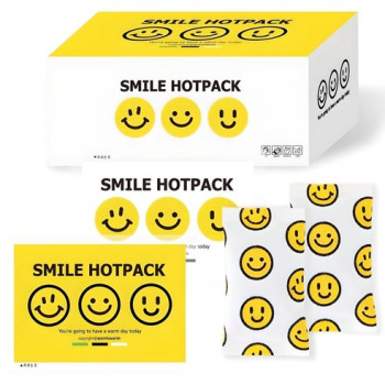 스마일 핫팩 미니 어린이 휴대용 귀여운 손난로, 40개