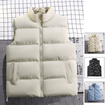 Sevenmoon 남성용 면 조끼 겨울 캐주얼 양면 착용 코트 블랙 (L~5XL)