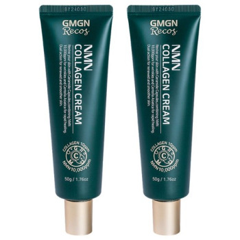 지엠지엔르코스 바르는 NMN 영양 콜라겐 수분크림 주름개선크림 링클 케어 팔자주름 눈가주름 탄력케어 보습 저분자 고함량 EGF 펩타이드 크림, 2개, 50g