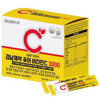 경남제약 퓨어 비타민C 3000 고함량 90포, 270g, 1개
