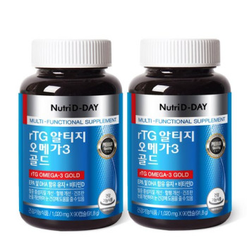 뉴트리디데이 rTG 알티지 오메가3 골드, 90정, 2개