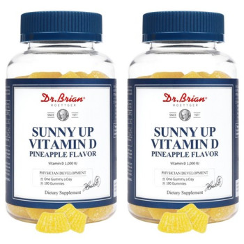 닥터브라이언 써니업 비타민D 파인애플 플레이버, 100정, 2개