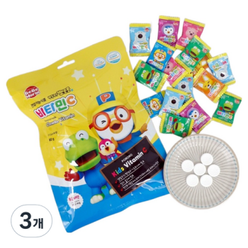 태양생활건강 뽀롱뽀롱 뽀로로 비타민C, 50정, 3개