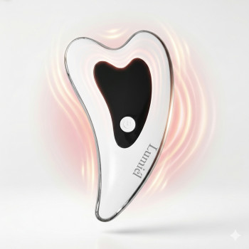 [누리는특가] 루미엘 LED V 리프팅 하트 진동 괄사 마사지기(핑크/ 화이트)