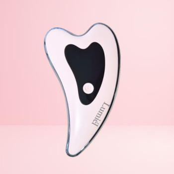 [누리는특가] 루미엘 LED V 리프팅 하트 진동 괄사 마사지기(핑크/ 화이트)