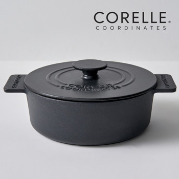 [코렐] 코디네이츠 무쇠 애슐리 무광블랙 22cm 전골냄비