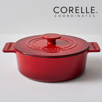 [코렐] 코디네이츠 무쇠 애슐리 레드 22cm 전골냄비